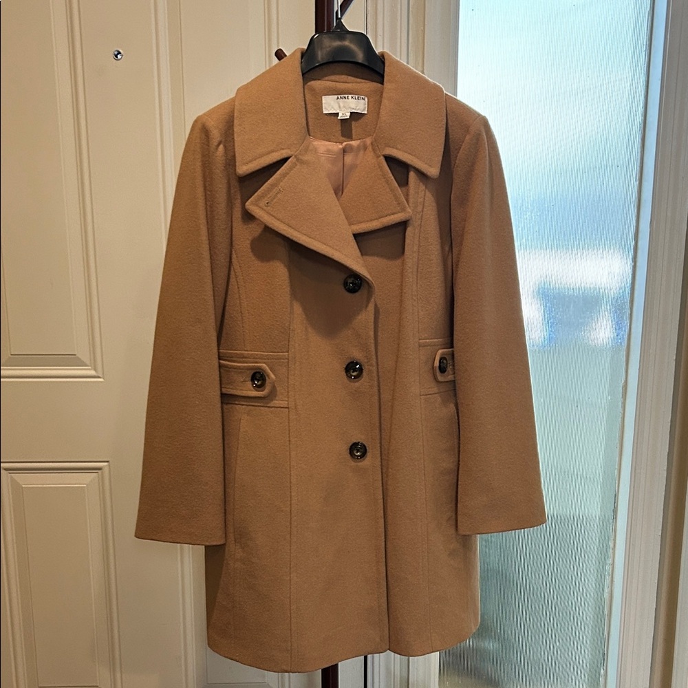 Tan Wool Blend Women's Coat